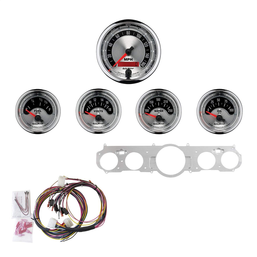 Gauge Kit AutoMeter 7035-AM, 5 Pc, Mustang 65-66, Mph/Fuel/Oilp/Wtmp/Bat, Am