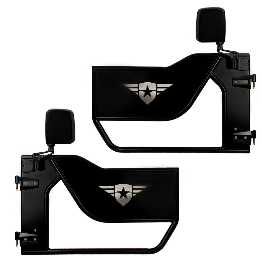 Combat Off Road Tube Doors - Front Pair Mission Compatible with Jeep JT Gladiator