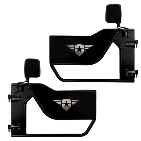 Combat Off Road Tube Doors - Front Pair Mission Compatible with Jeep JT Gladiator