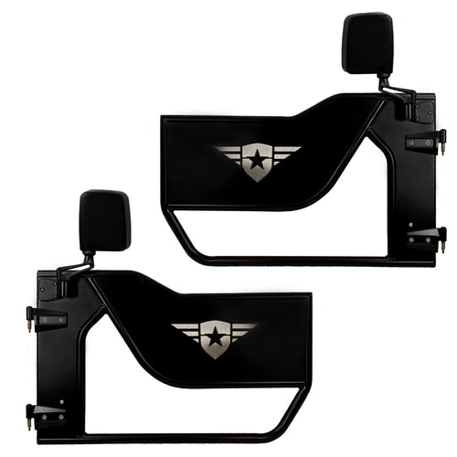 Combat Off Road Tube Doors - Front Pair Mission Compatible with Jeep JT Gladiator