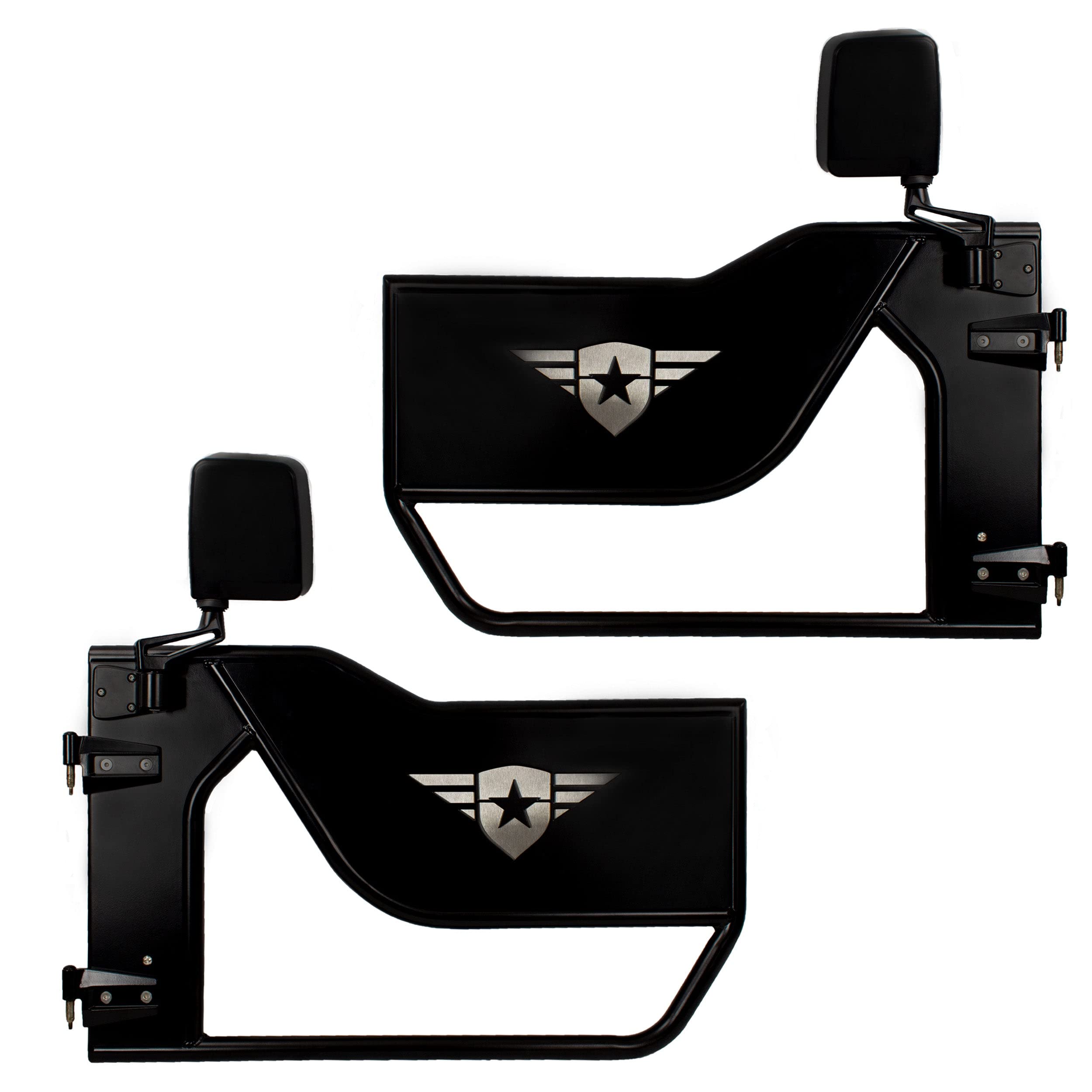 Front Pair Combat Off Road Mission Doors - Tube Doors compatible with Jeep Wrangler JL/JLU