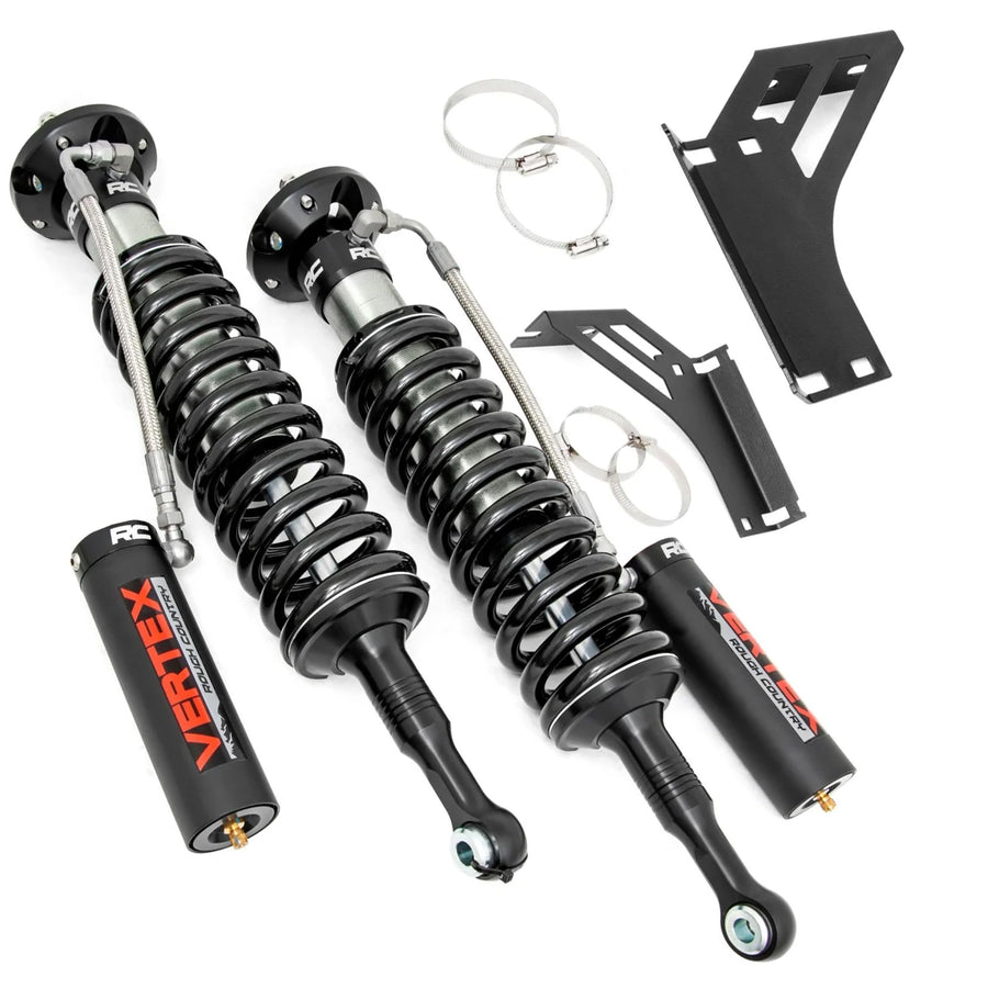 Rough Country Vertex Coilovers Remote Reservoir for Toyota 4Runner 4WD (2010-2024) - Front Suspension Lift Shocks, Fits 3" Lift