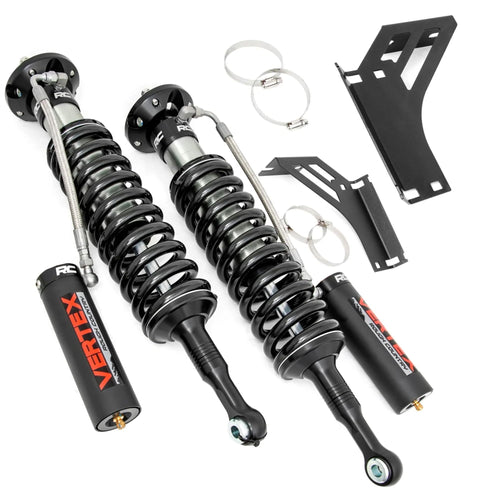 Rough Country Vertex Coilovers Remote Reservoir for Toyota 4Runner 4WD (2010-2024) - Front Suspension Lift Shocks, Fits 3" Lift