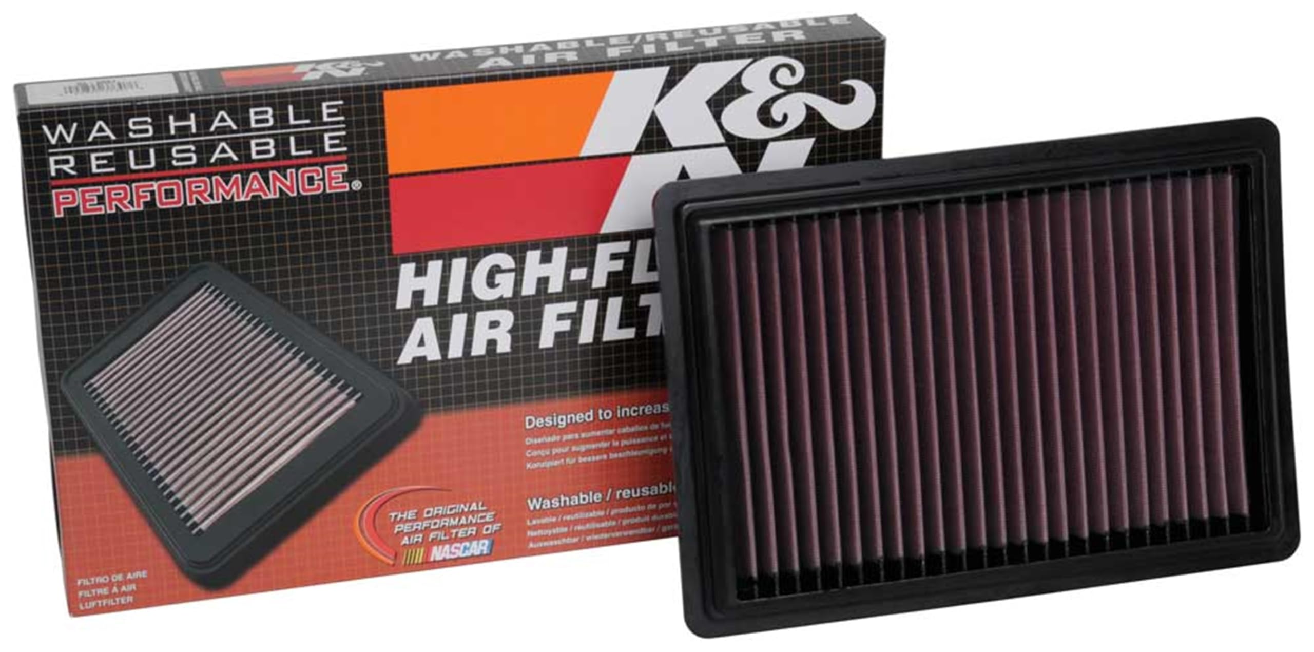 K&N Original High-Flow Lifetime Engine Air Filter: Increase Power: Premium, Washable: Compatible with 2019-2025 Infiniti: QX50, QX55, 33-5091