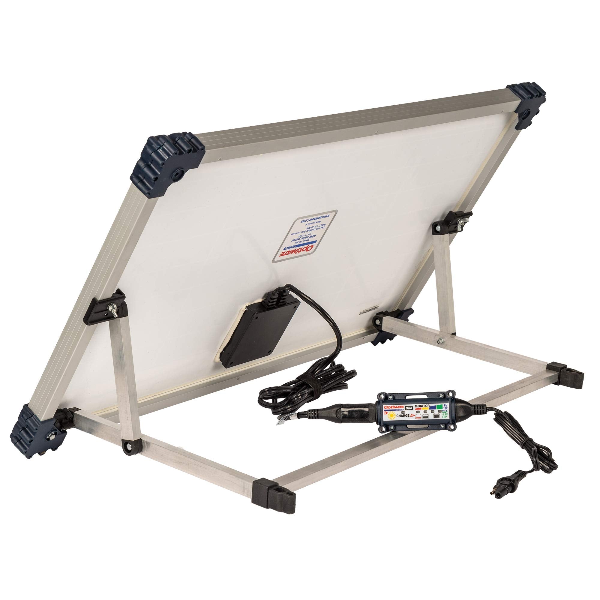 Optimate Duo Solar 40W Travel kit, TM522-D4TK, 6-Step 12V / 12.8V 3.3A Weatherproof Solar Battery Saving Charger & maintainer