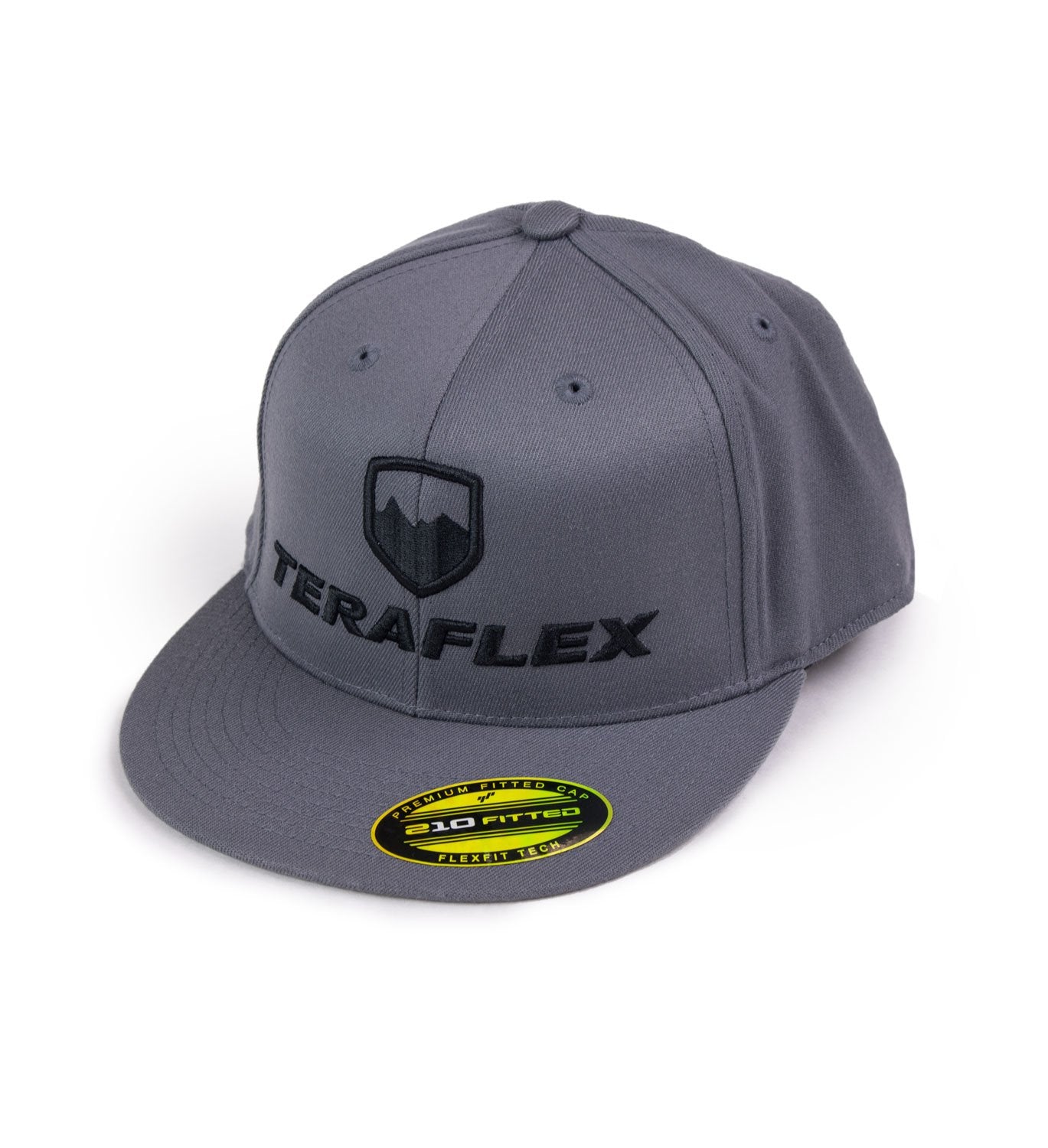 Hat, TeraFlex Premium Flexfit Flat Visor Dark Gray - Small/Medium, 1 Pack