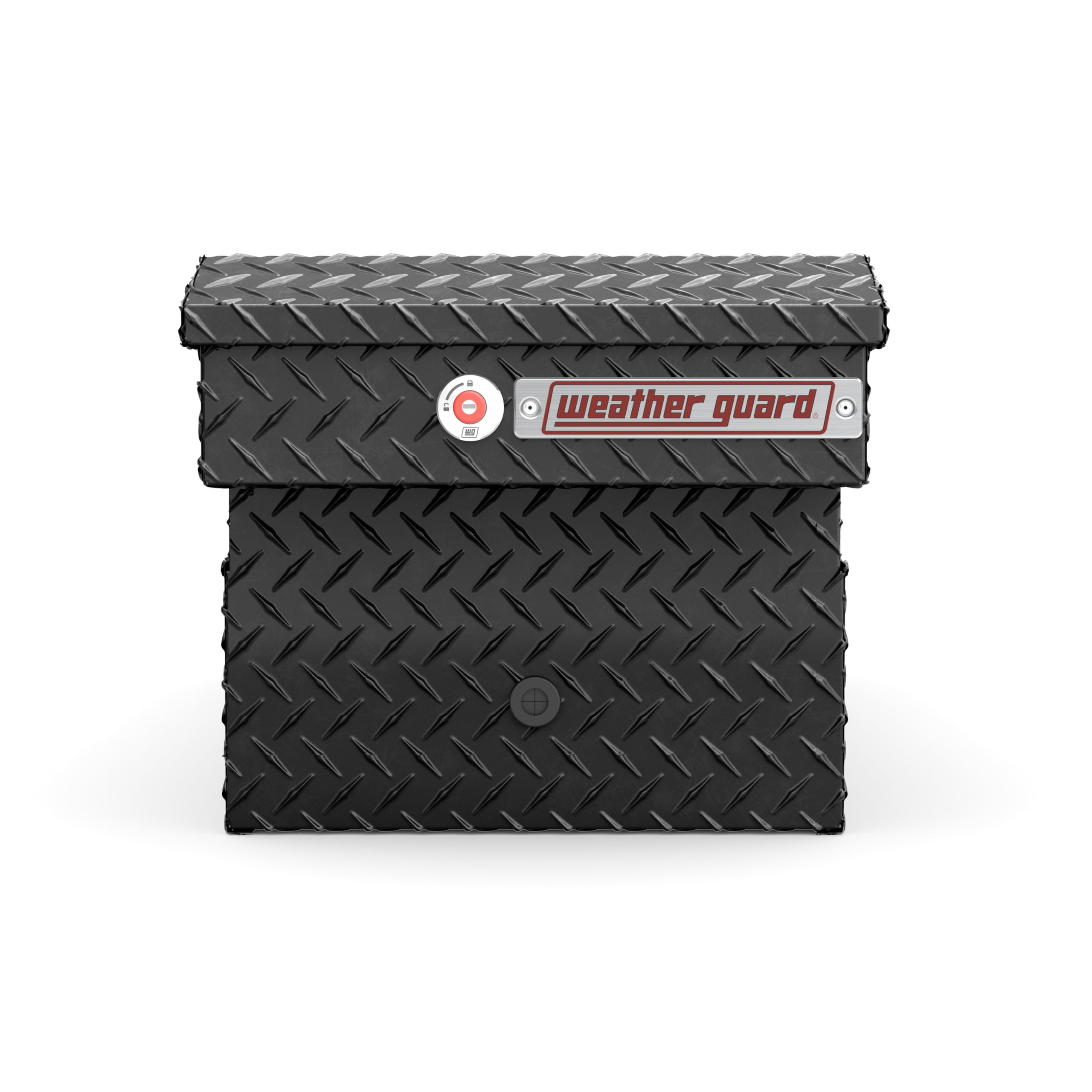 Aluminum Weather Guard Crossover Gull Wing Truck Tool Box, Standard Profile, Fits Full Size Trucks, 11.3 cu ft Storage Capacity (Gloss Black)