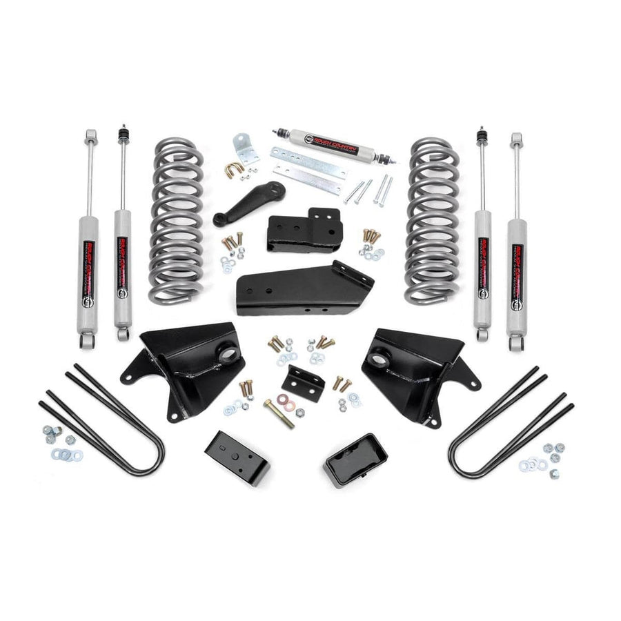 4" Suspension Lift Kit Rough Country for 80-96 Ford F-150 | Quad Shocks - 46533