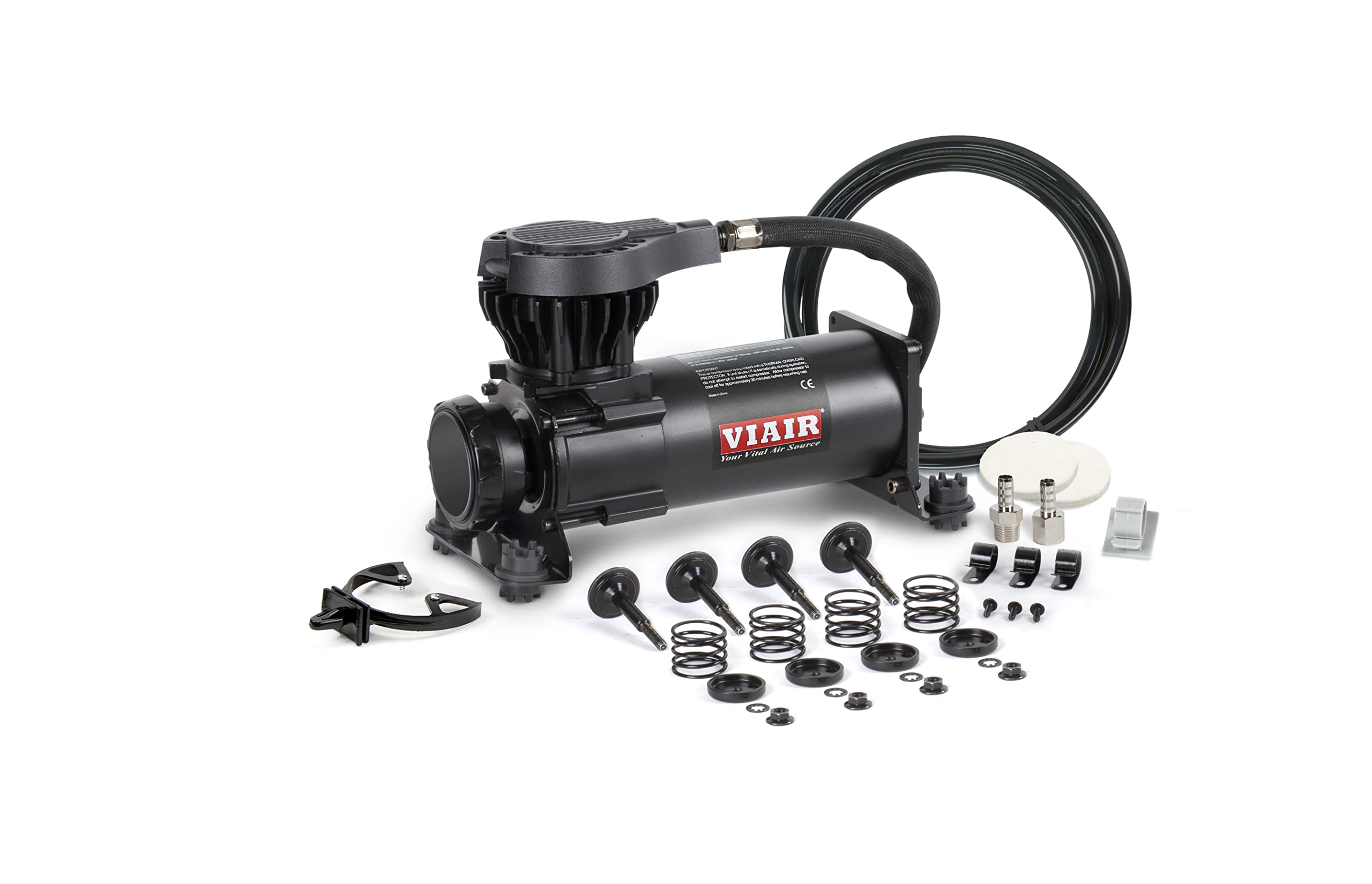 310 Stealth Series VIAIR Single Compressor Kit, 50% quieter, (12V, 100% Duty @100 PSI, 50% Duty @200 PSI, Sealed IP67) CE, RoHS, REACH