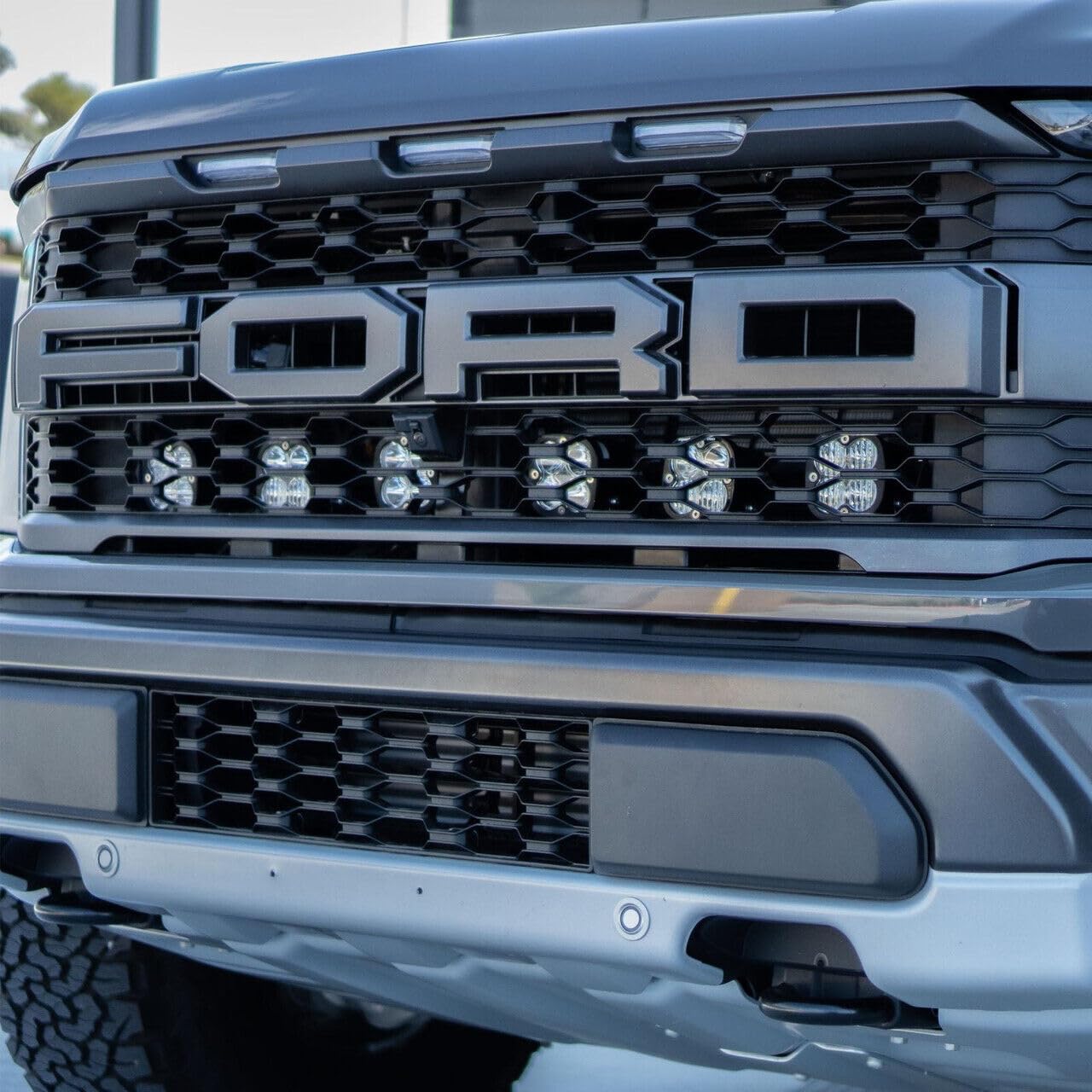 Baja Designs Behind Grille Light Kit Squadron Pro LED for Ford F-150 Raptor 2021+ Truck (Multi-Pattern; Clear)