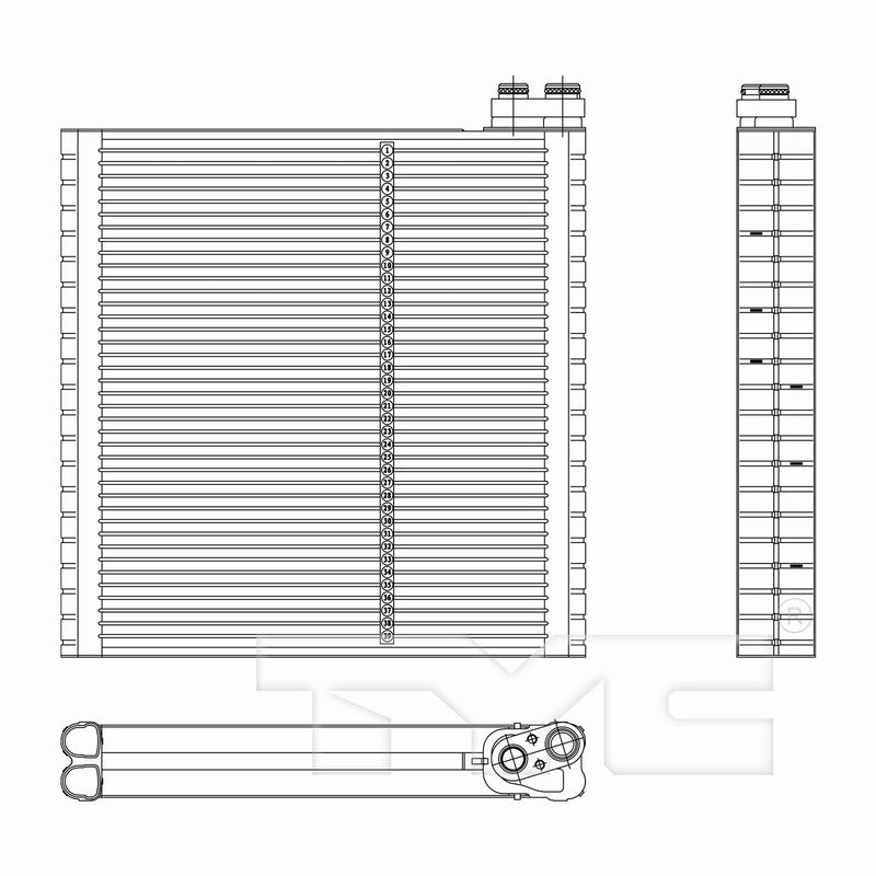 External TYC Transmission Oil Cooler Compatible with 2014-2019 Ram Promaster