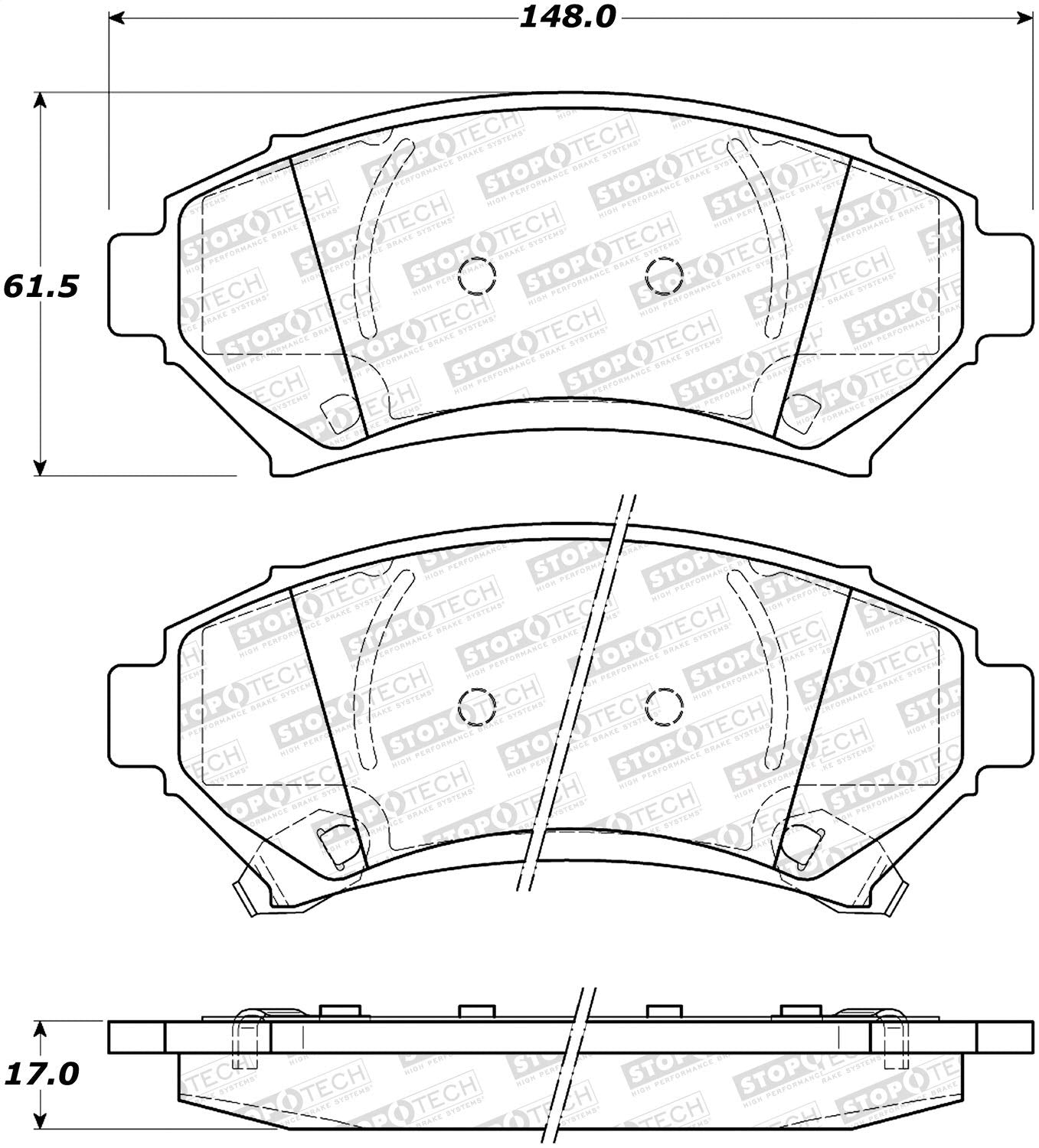 Street Select StopTech Brake Pads 305.06990