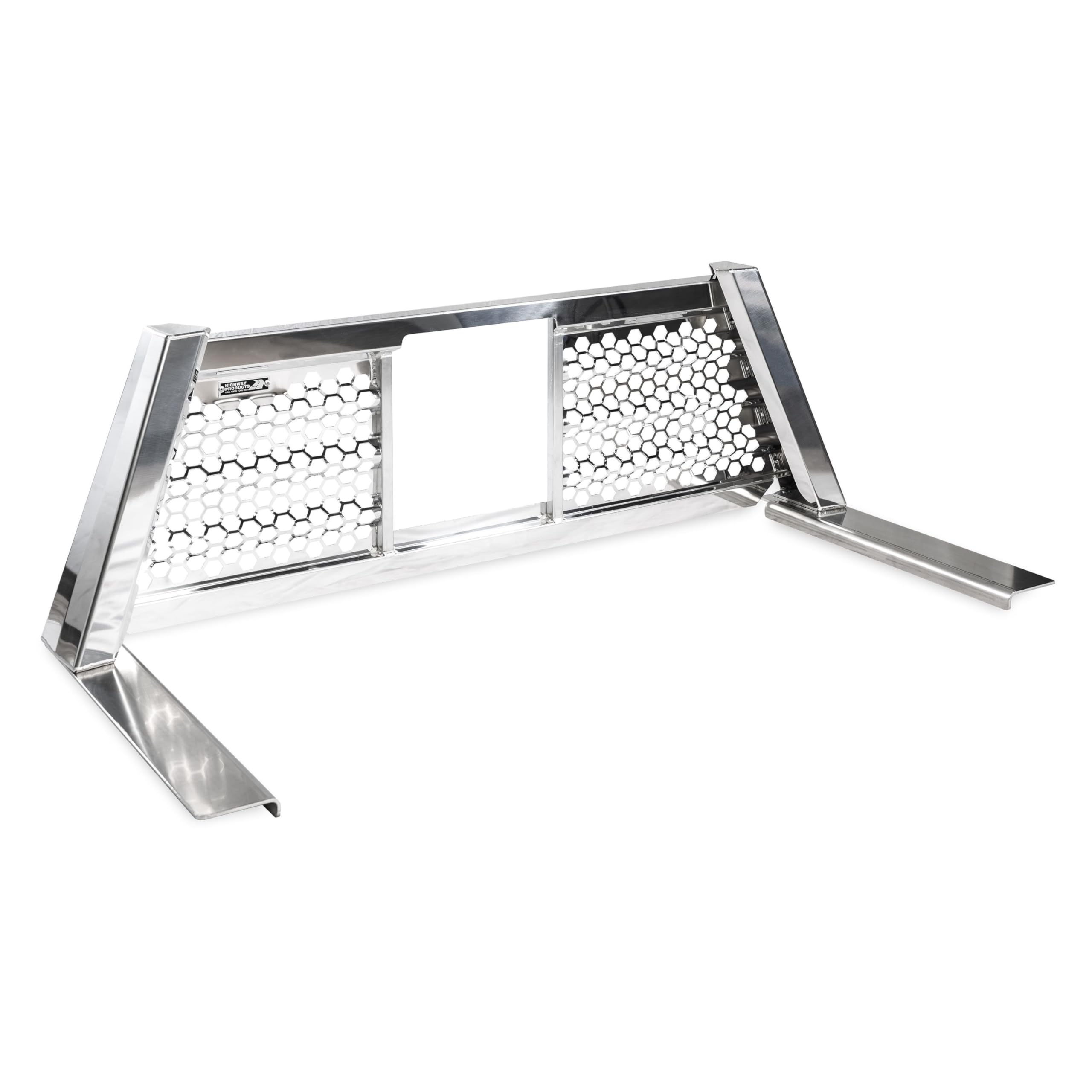 OPEN WAVE HONEYCOMB HEADACHE RACK, POLISHED ALUM UPRIGHT & CENTER, SIZE 7