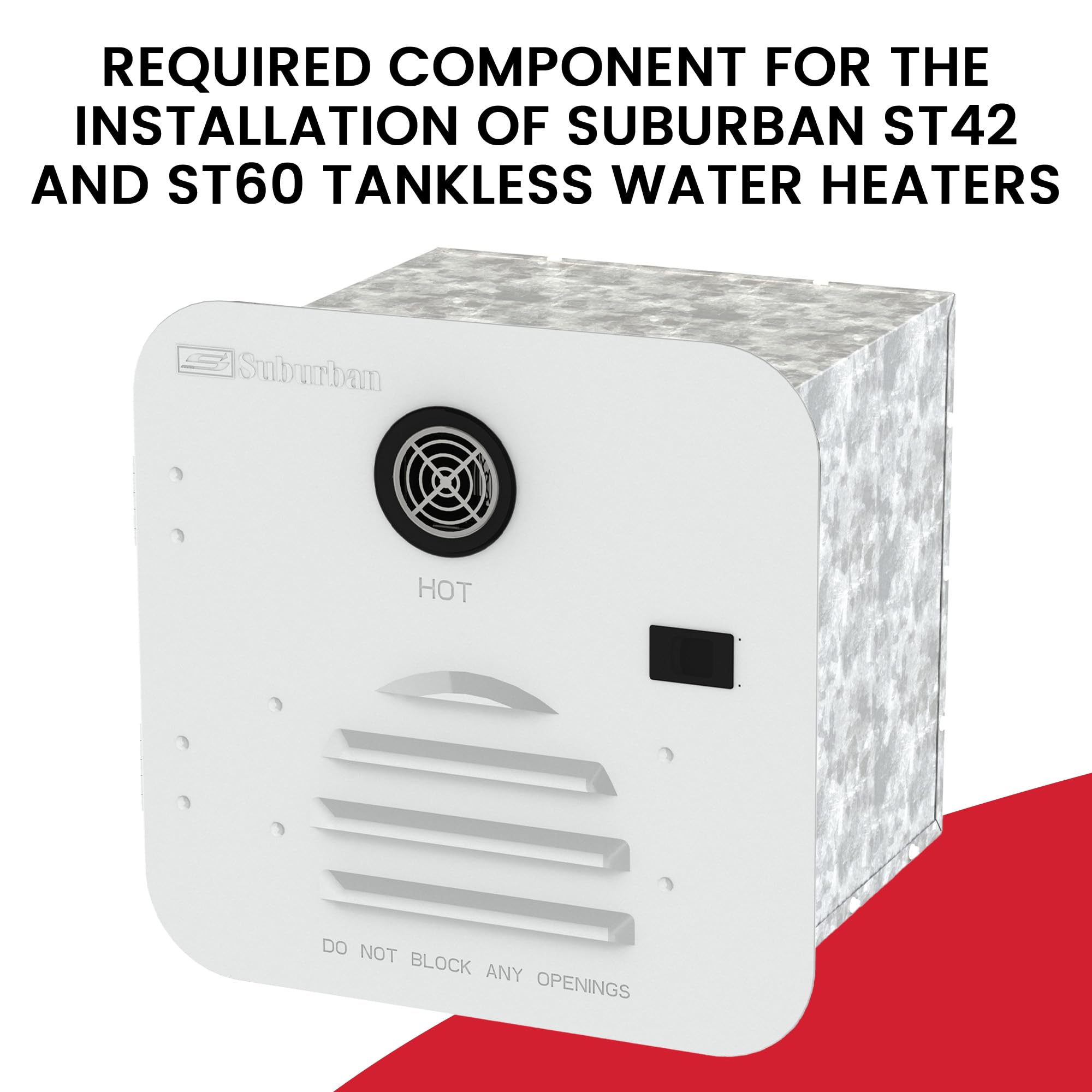 Tankless Water Heater Door ST Suburban 6285APW, Required Door for Installation of Suburban ST42 and ST60 Tankless Water Heaters, Polar White