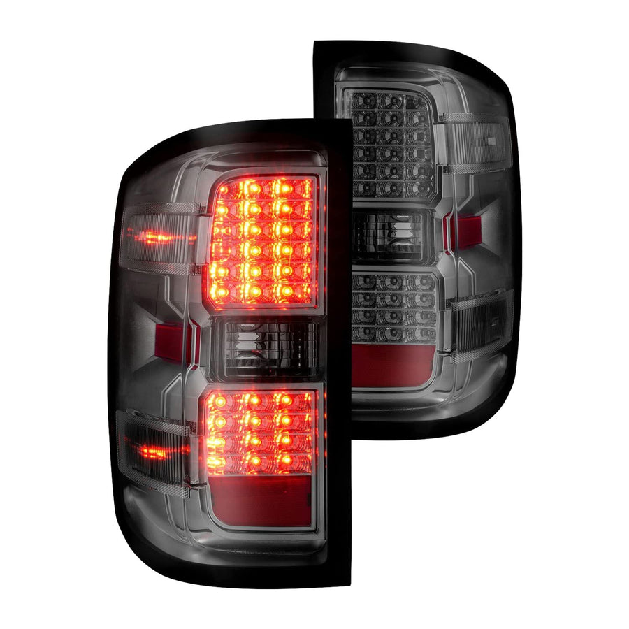 15-19 Chevy Silverado 2500HD/3500HD ANZO USA Aridex LED Tail Lights Smoke w/Clear Lens (311424)