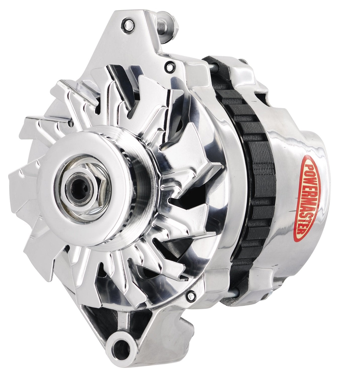 Alt GM CS130 Powermaster Polish 140A 1V Pulley Str MTG 6.61" Side BAT Post 1-Wire or OE Hookup