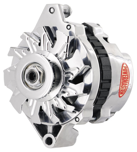 Alt GM CS130 Powermaster Polish 140A 1V Pulley Str MTG 6.61" Side BAT Post 1-Wire or OE Hookup