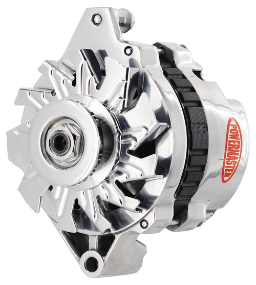 Alt GM CS130 Powermaster Polish 140A 1V Pulley Str MTG 6.61" Side BAT Post 1-Wire or OE Hookup