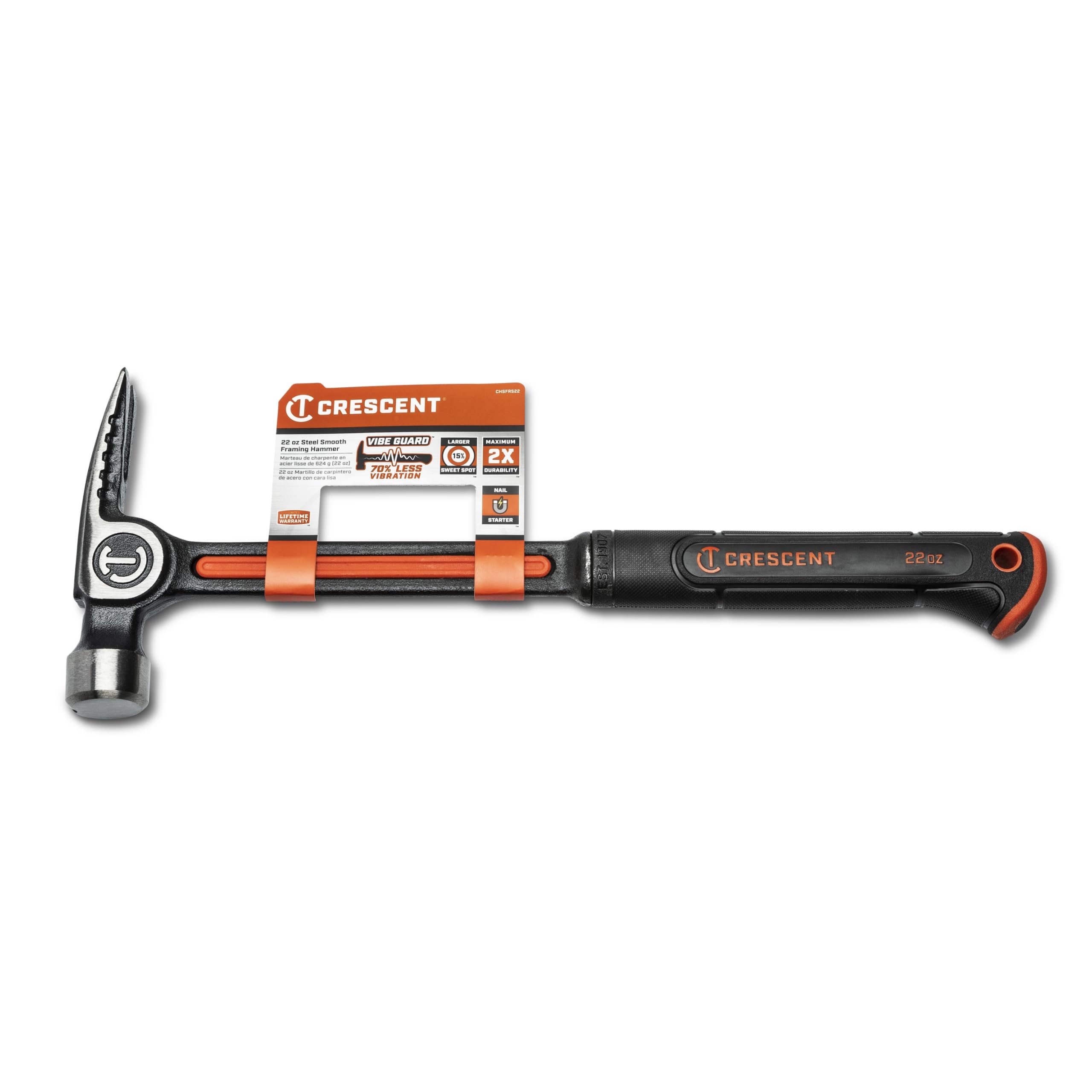 Crescent Tools - Crescent Hammer Steel Frame Smooth 22 Oz (CHSFRS22-06)
