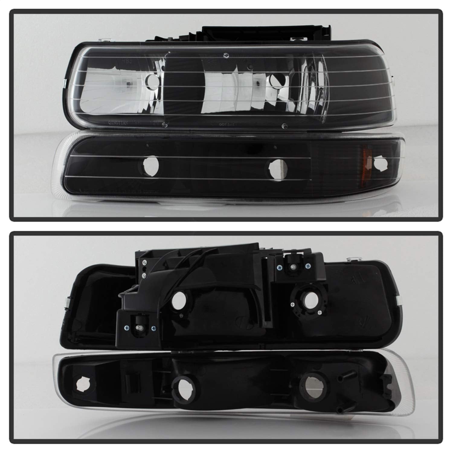 xTune 5064219 Auto Crystal Front Headlight Kit Black/Clear