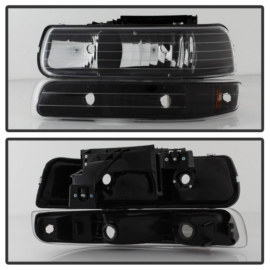 xTune 5064219 Auto Crystal Front Headlight Kit Black/Clear