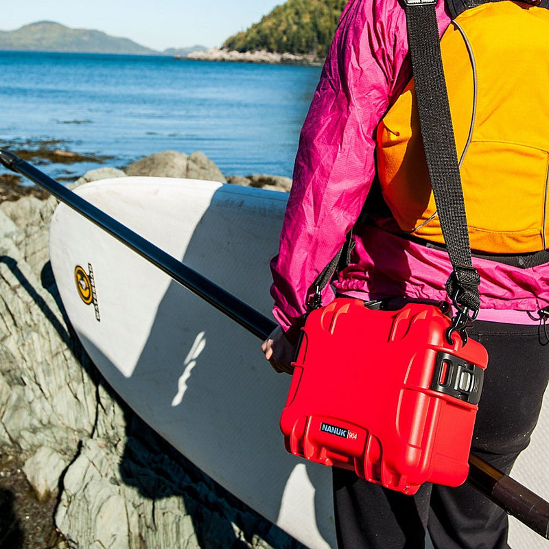 Red Nanuk 904 Waterproof Hard Case with Foam Insert