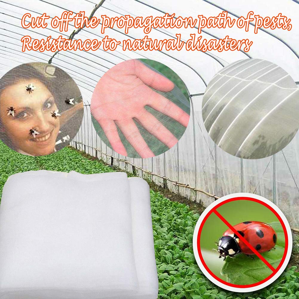 Insect Control ompait net,Bug Insect Garden Barrier Netting Plant Cover,Thicken Mosquito Bird Screen Garden Mesh Net for Protect Plant Fruits Flower
