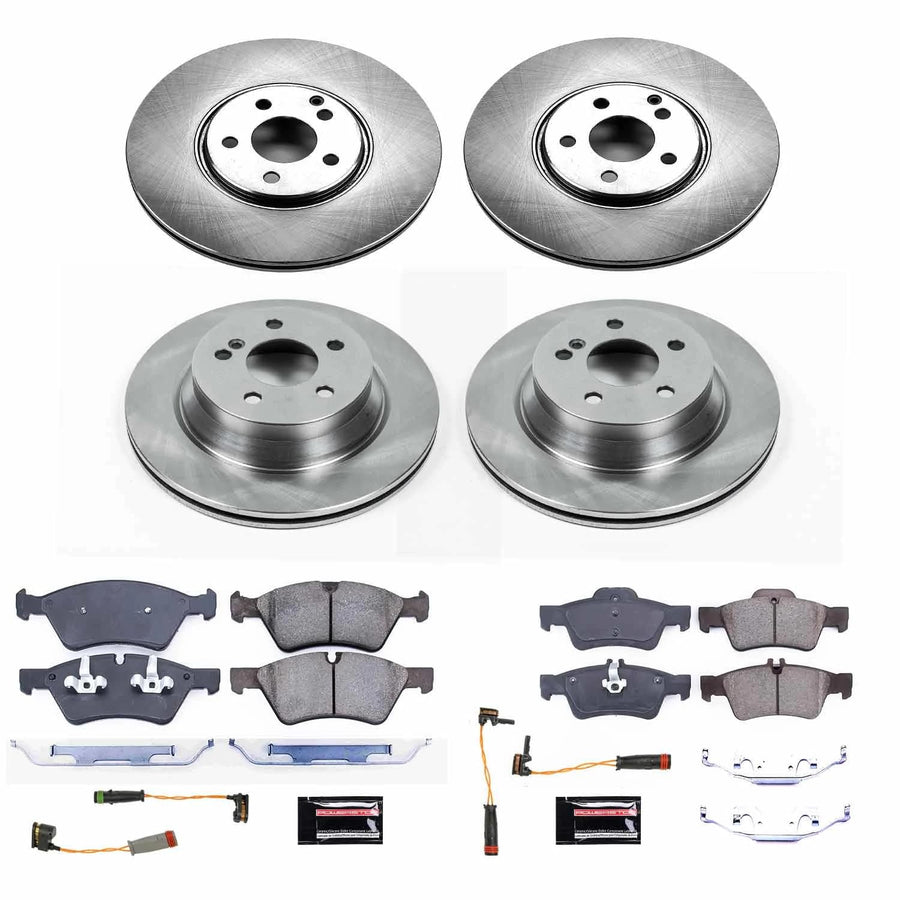 Power Stop KOE7762 Replacement Brake Kit-OE Front and Rear Brake Rotors & Ceramic Pads For Mercedes-Benz E500 2006 [Model Specific]