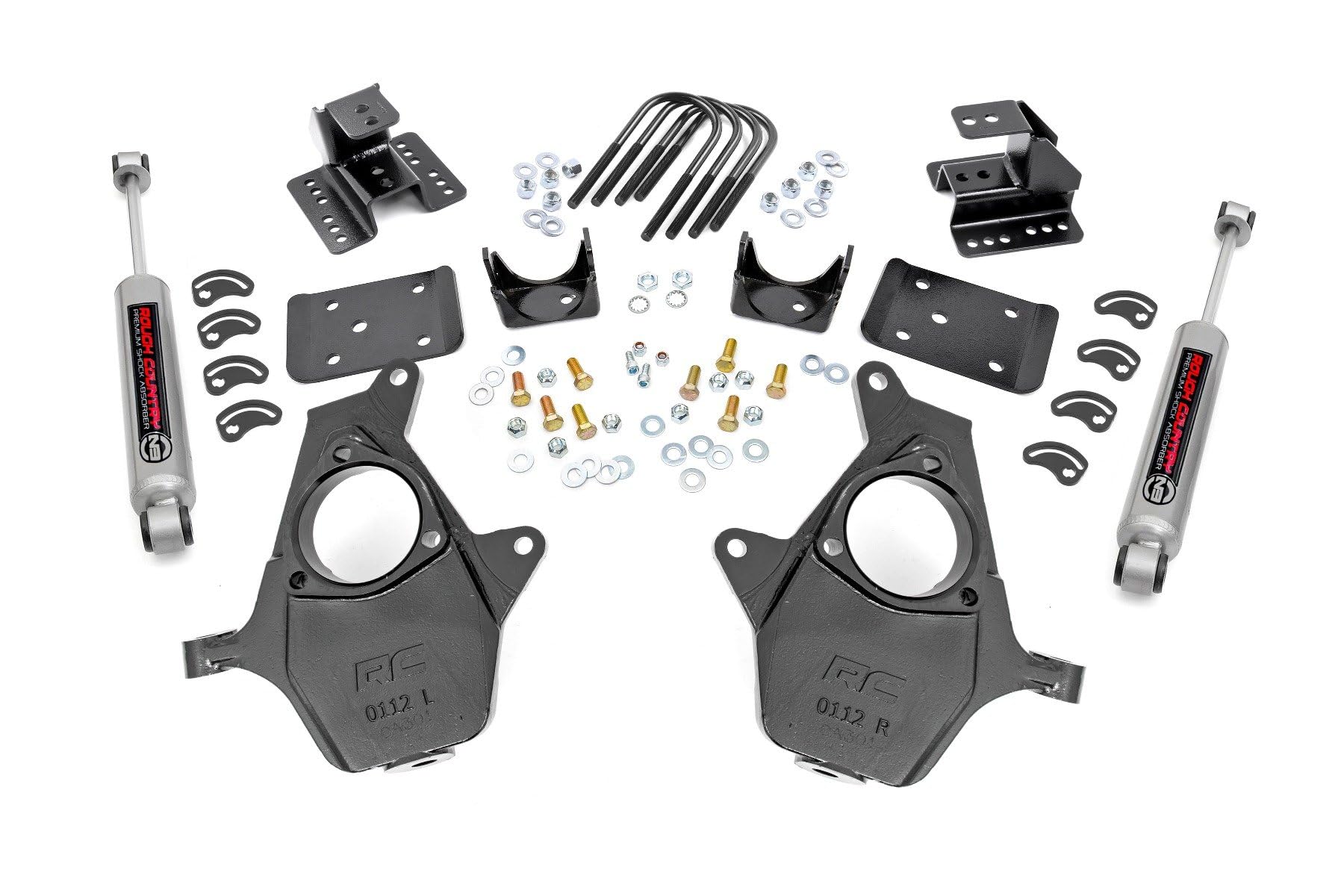 Rough Country 4" Rear 2" Front Lowering Kit for 14-18 Chevy/GMC 1500 2WD - 71630