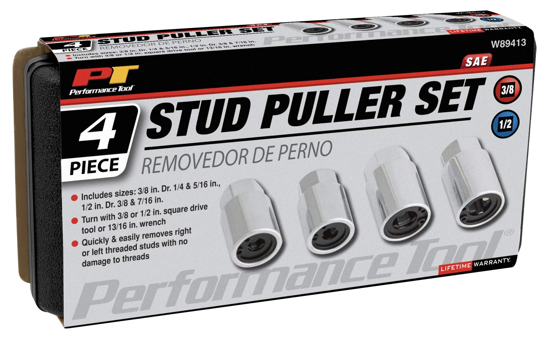 4-Piece SAE Stud Puller Set Performance Tool W89413