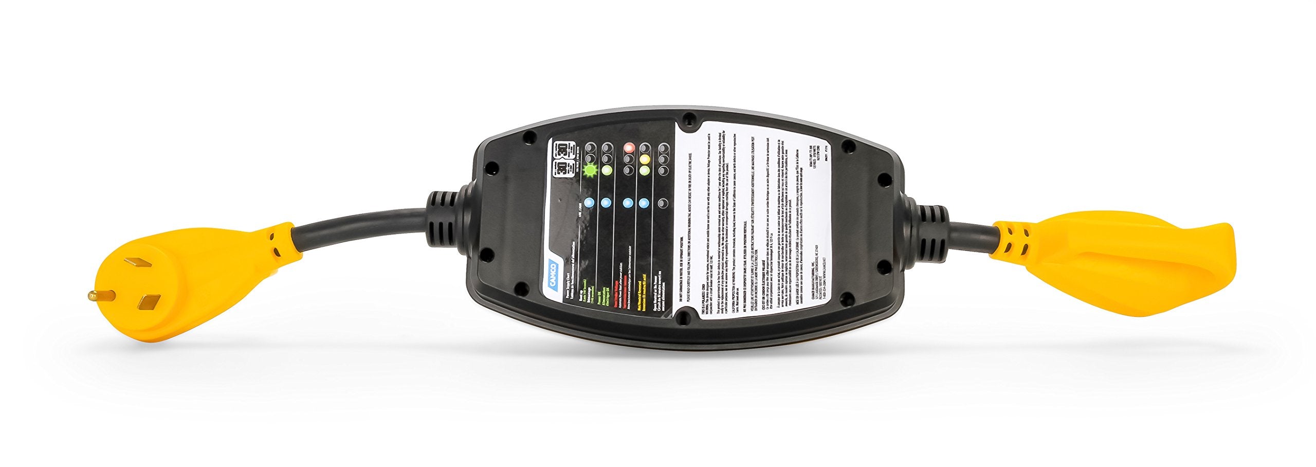 30-Amp Camco Power Grip RV Voltage Protector - Features Integrated Surge Protection of Up to 2,800 Joules & Diagnostic LEDs Indicate Wiring Faults (55301)