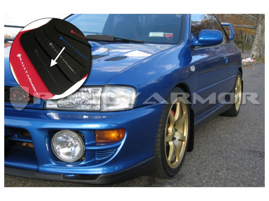 Rally Armor Black, Gray MF2-UR-BLK/GRY Mud Flap with Logo (1993-2001 Subaru Impreza UR), 1 Pack