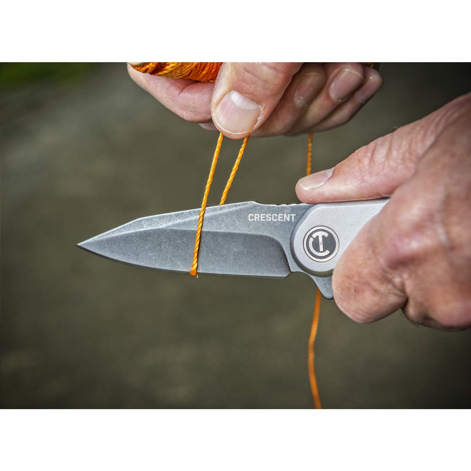Crescent Harpoon Blade 3-1/2 Inch Aluminum Handle Pocket Knife - CPK350A