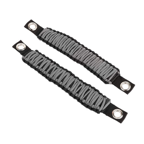 Rugged Ridge | Paracord Grab Handle, A-Pillar/Seat Mounted, Gray | 13305.83 | Fits 2007-2018 Jeep Wrangler JK