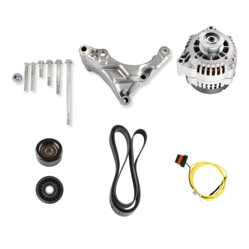 20-380 Holley Alternator and Bracket Kit - Natural Finish - Godzilla