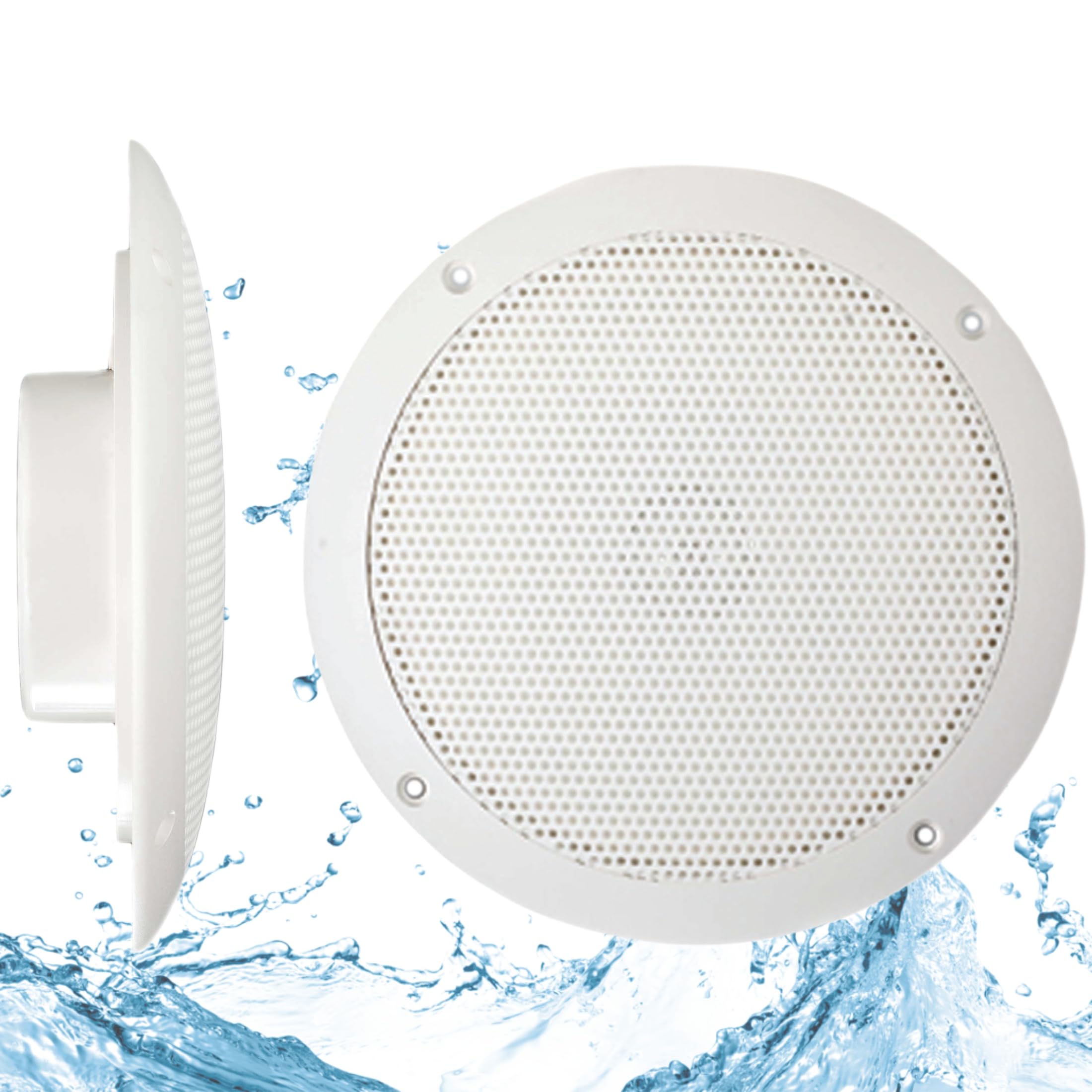 Waterproof Marine Speakers PQN Audio ECO50-4W - RV, Camper, Boat, Wall and Floor Outdoor Speakers