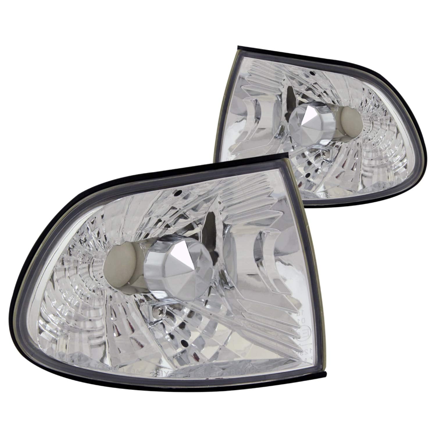 BMW Anzo USA 521009 Chrome Euro w/Amber Reflector Corner Light Assembly - (Sold in Pairs)