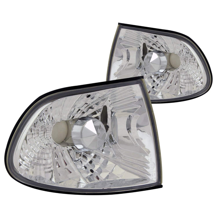 BMW Anzo USA 521009 Chrome Euro w/Amber Reflector Corner Light Assembly - (Sold in Pairs)