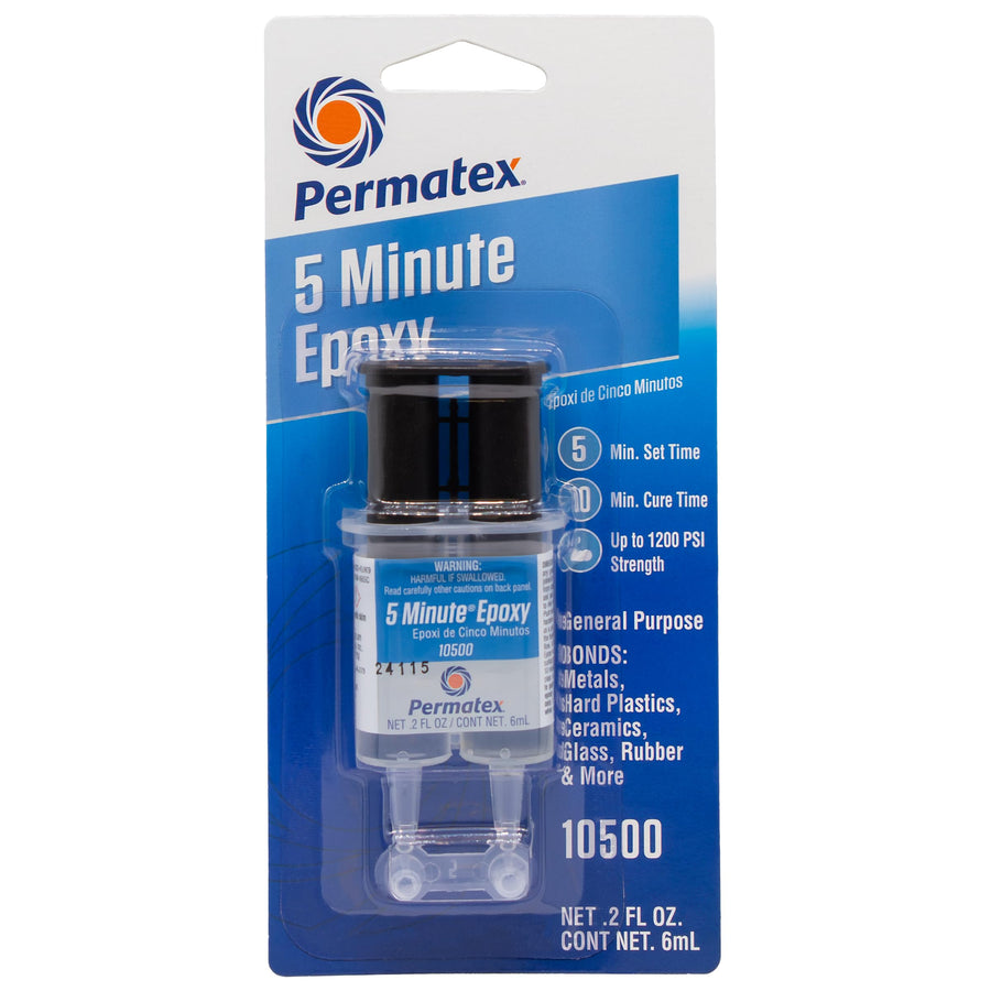 5 Minute Permatex Epoxy, Single-Use Syringe for General Purpose Creates a Hard, Rigid Bond for Coating in Minutes - Resin epoxy is Resistant to Water and solvents, and All-Purpose
