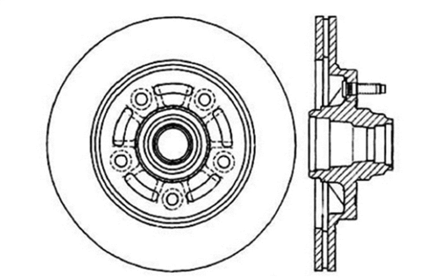 Sport Drilled/Slotted Brake Rotor StopTech 127.65056L (Front Left), 1 Pack