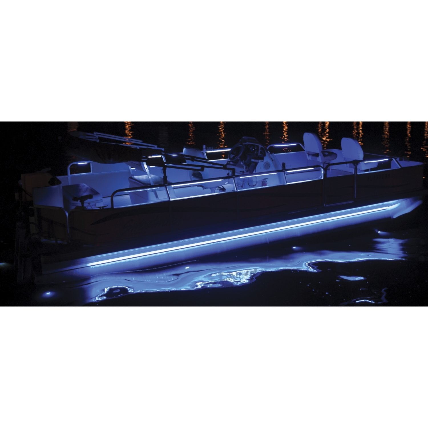 Pontoon LED Boat Kit,25' Modules, Switch, 20' Pigtails-Blue-Packaged