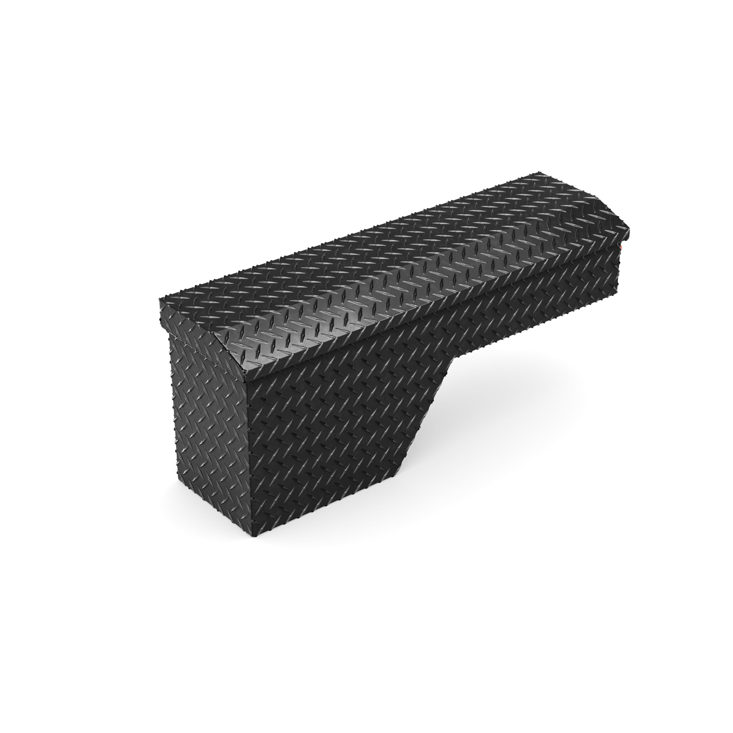 Weather Guard Aluminum Wheel Well Truck Tool Box 173-5-04, Passenger Side, 3.4 cu ft Storage Capacity (Gloss Black)