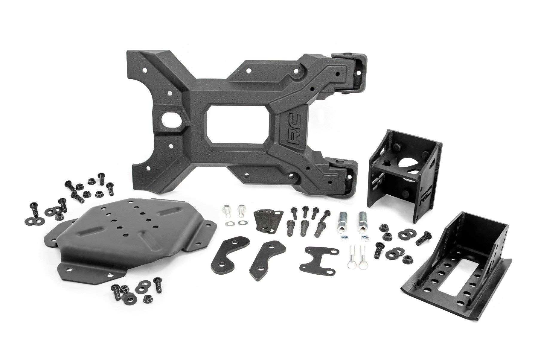 Rough Country HD Tire Carrier Hinged for Jeep Wrangler JK/Unlimited (2007-2018) - Eliminates Tailgate Stress & Weak Hinges, Fits up to 37" Spare Tire