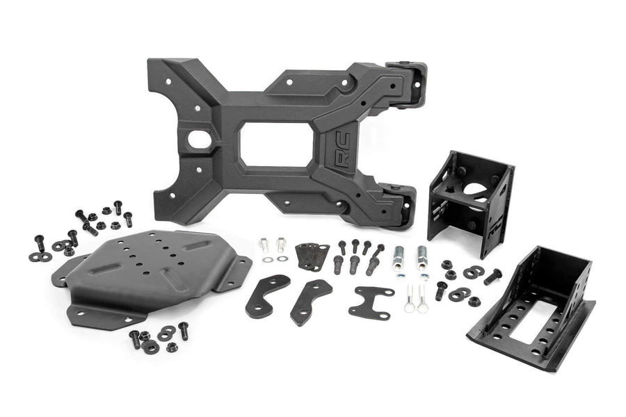 Rough Country HD Tire Carrier Hinged for Jeep Wrangler JK/Unlimited (2007-2018) - Eliminates Tailgate Stress & Weak Hinges, Fits up to 37" Spare Tire
