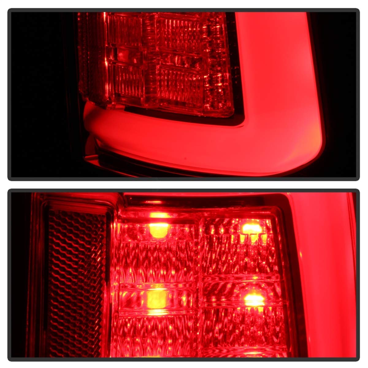 Dodge Ram 1500 13-18 / Ram 2500/3500 13-18 Spyder 5084071 LED Tail Lights - LED Model only (Not Compatible With Incandescent Model) - Red Clear