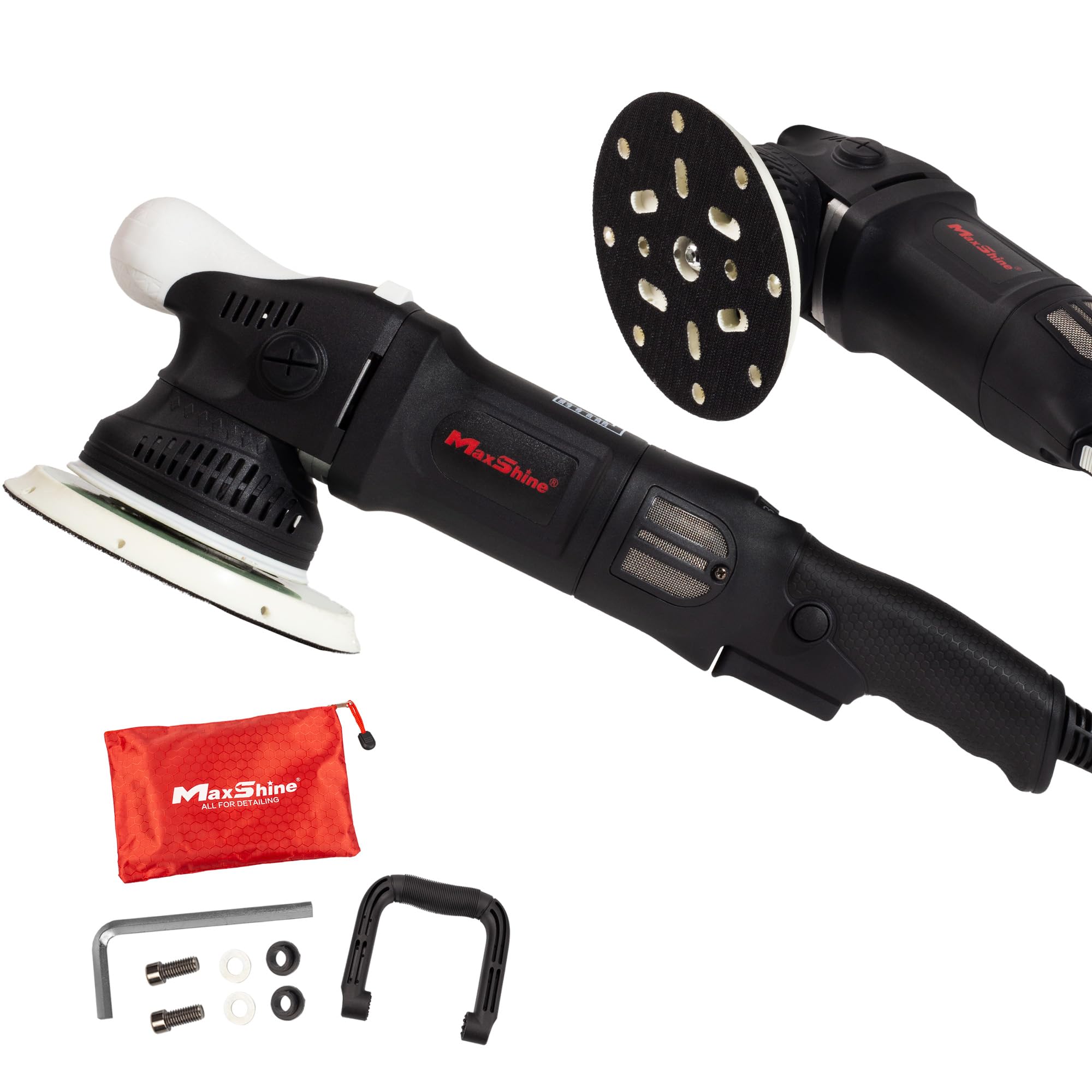 M21 Pro Maxshine Dual Action Polisher | 21mm Throw, 6” Backing Plate, 1000W Motor | Variable Speed, Ergonomic Grip, Low Vibration | Auto, Boat & Marine Detailing Buffer for Paint Correction