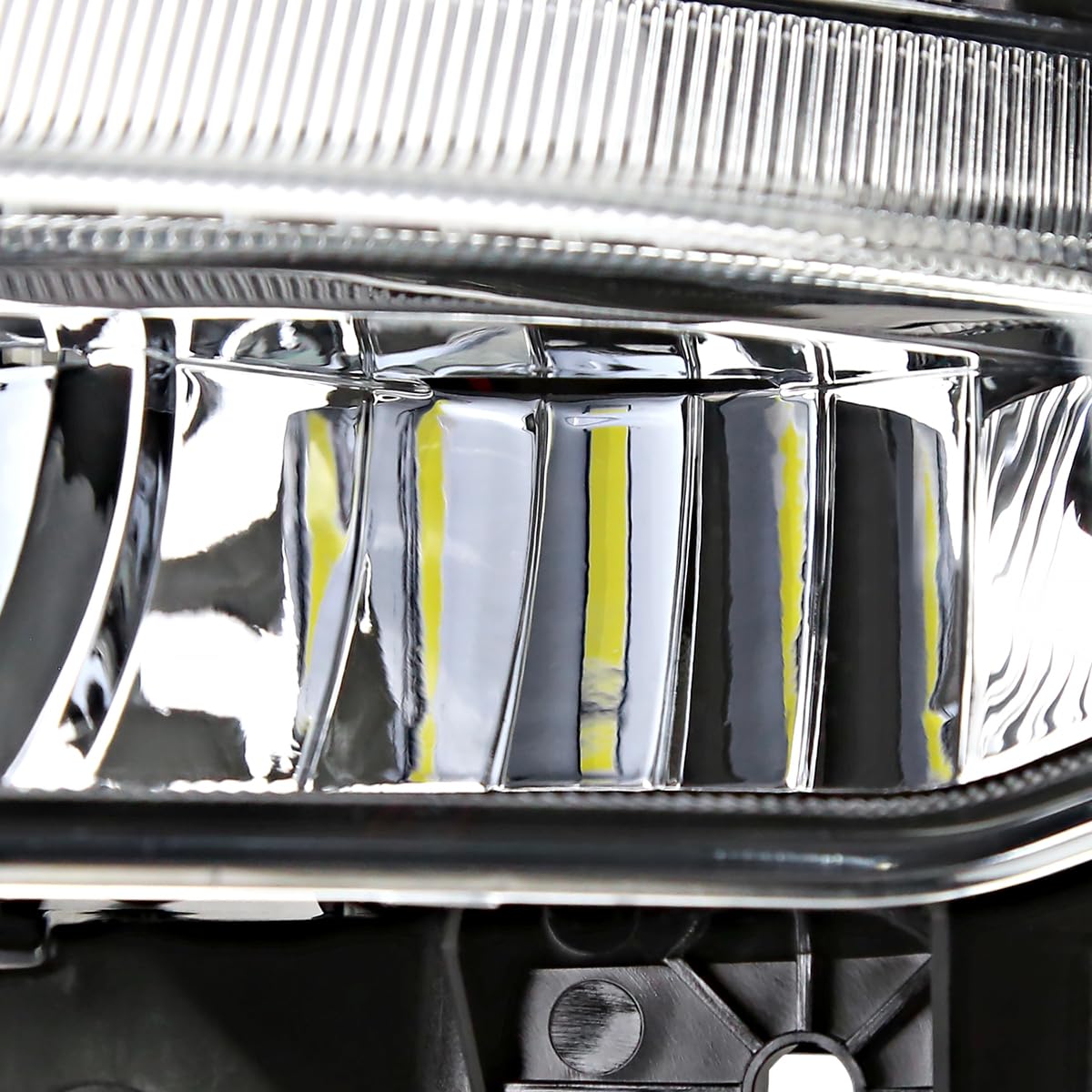 Fog Lights Spec-D Tuning Chrome LED + Switch + Bezels Compatible with 2020-2022 Dodge Ram 2500/3500, Left+Right Pair Fog Lamp Assembly