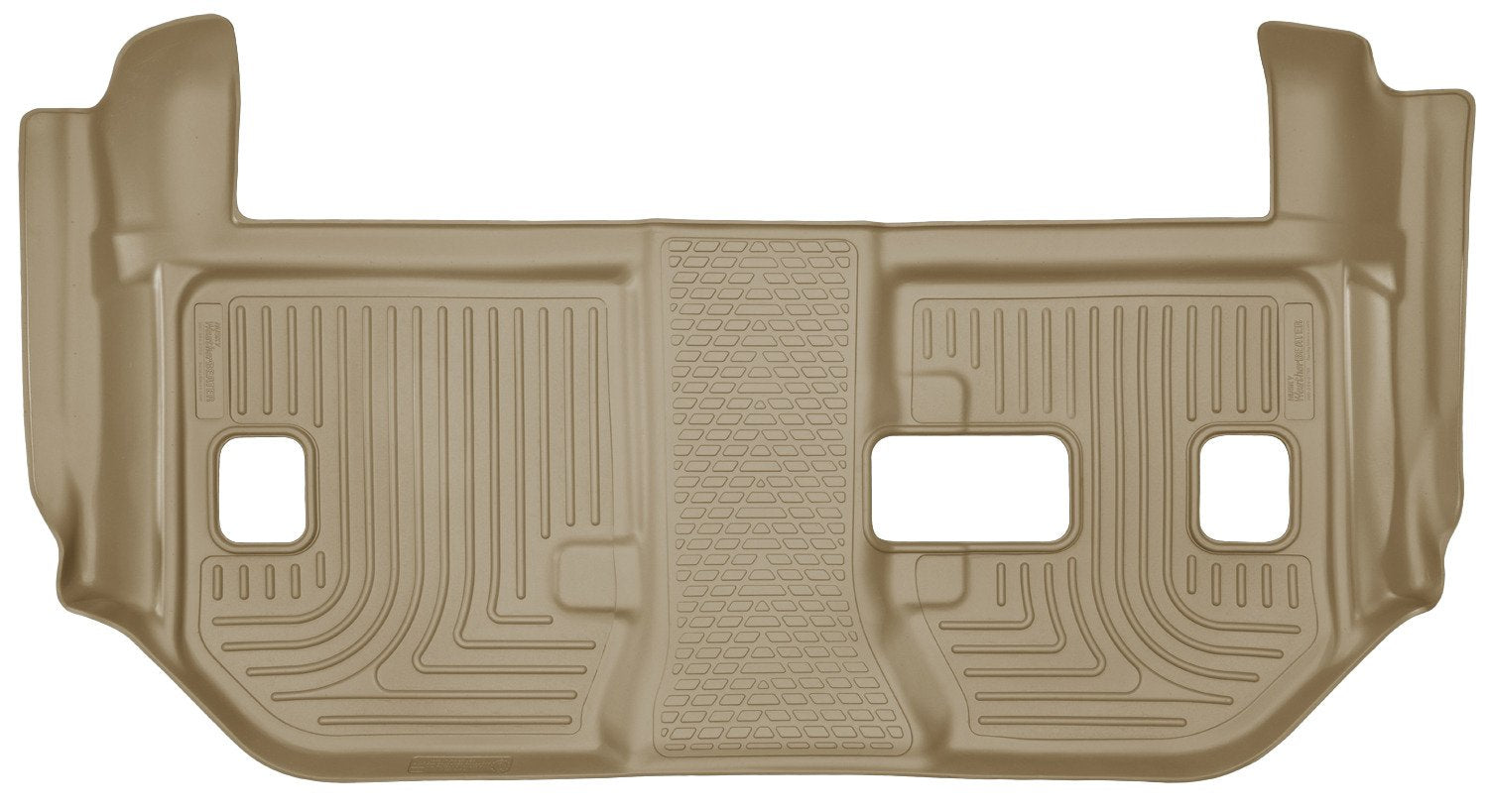 Weatherbeater Husky Liners Floor Mats | Fits 2015-2020 Cadillac Escalade ESV; Chevrolet Suburban; GMC Yukon XL w/2nd Row Bench Seat | 3rd Row, 1-pc Tan - 19293