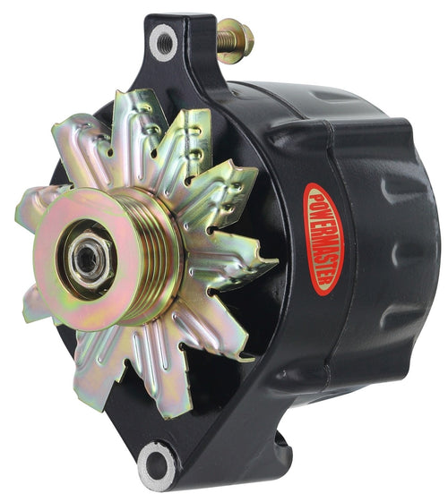 Alternator Powermaster 8-57108 (Ford Upgrade Black 100A XS Volt Smooth Look 6 grv Pulley), 1 Pack