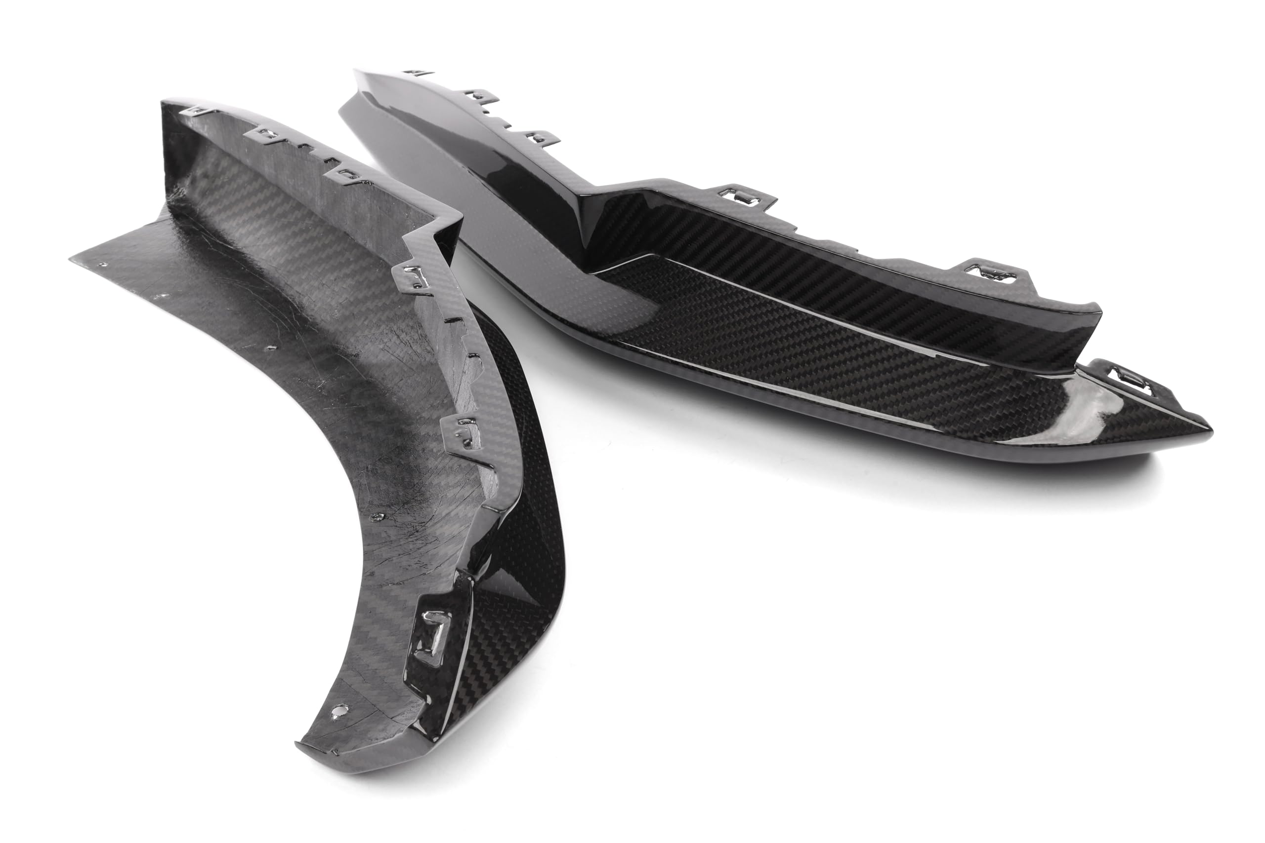 Dinan Rear Side Splitters D980-0050 - Gloss Twill Carbon Fiber - Pair